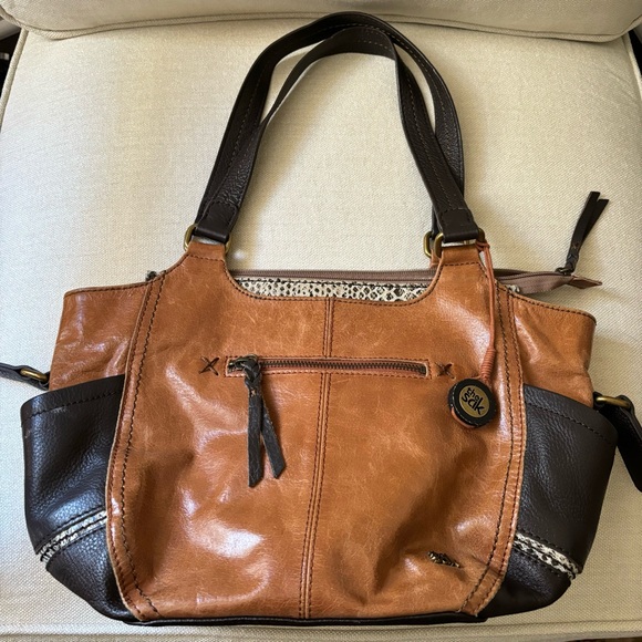 The Sak neutral leather hobo satchel handbag - Picture 1 of 6